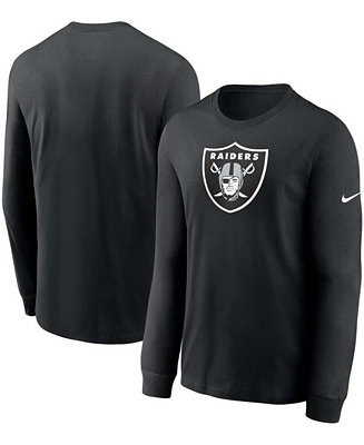 Nike Men's Black Las Vegas Raiders Primary Logo Long Sleeve T-shirt ...