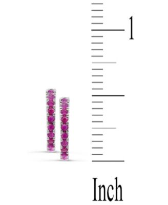 Lab-Grown Sapphire (1/2 ct. t.w.) & White Sapphire (1/4 ct. t.w.) Reversible Hoop Earrings