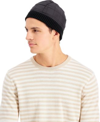Alfani - Men's Quilted Puffer Beanie