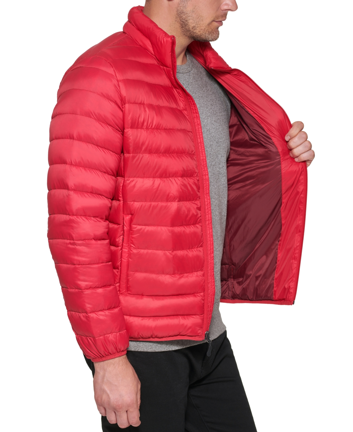 Men's Down Packable Quilted Puffer Jacket, Created for Macy's - Heritage Multi