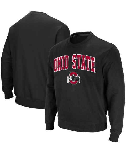 Мужская толстовка Colosseum Ohio State Buckeyes Team Arch Logo Tackle Twill Pullover, цвет: Чёрный