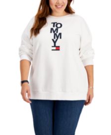 Plus Size Vertical-Logo Oversized Sweatshirt