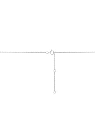 Diamond Teardrop Swirl Pendant Necklace (1/4 ct. t.w.) in Sterling Silver