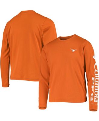 Columbia Men's Texas Longhorns Orange Terminal Tackle Shirt, Small