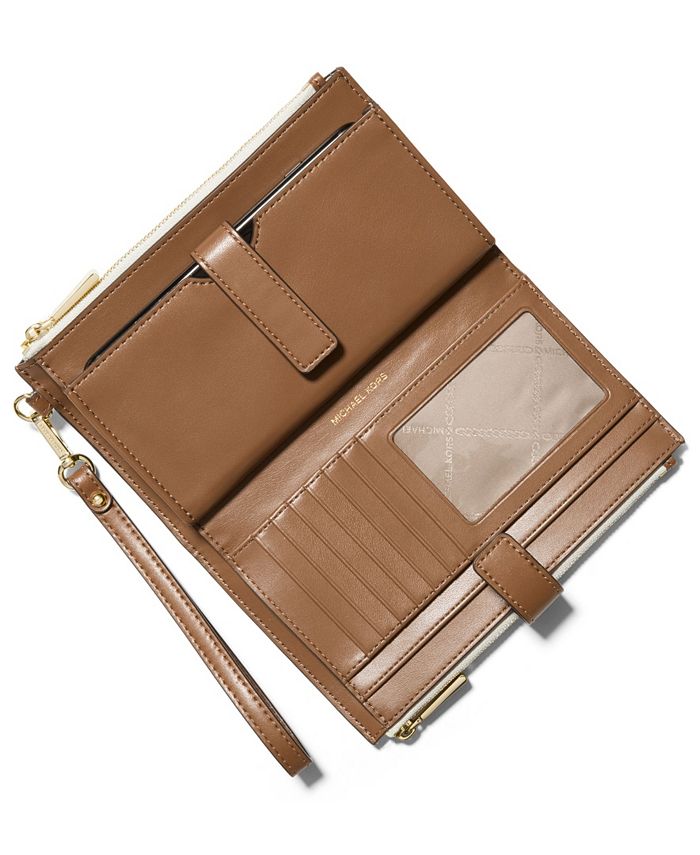 Michael Kors Bags | Michael Kors Double Zip Wallet Wristlet | Color: Gray/White | Size: Os | Madame_Boutique's Closet