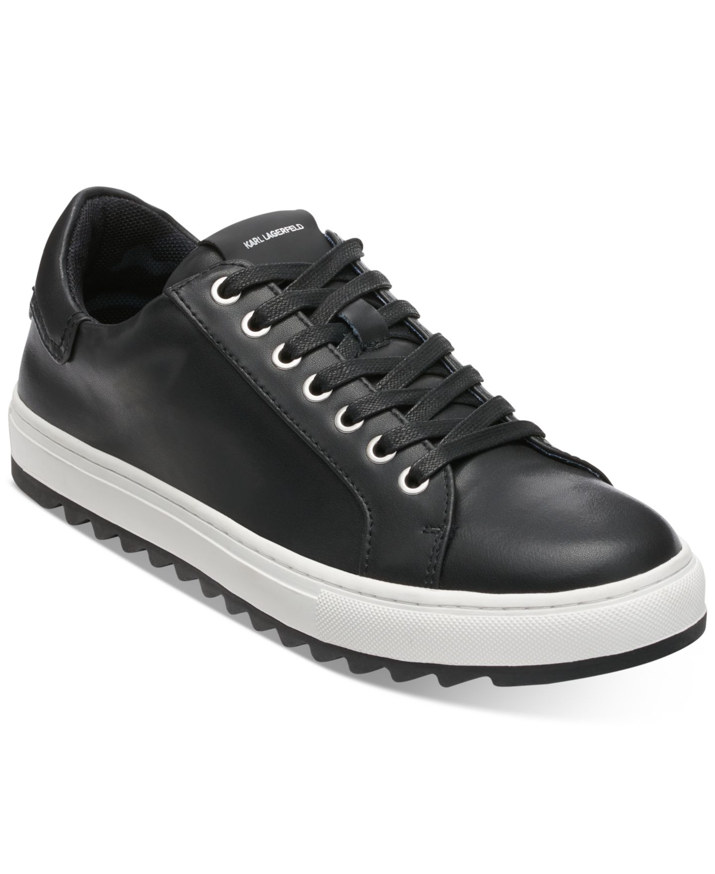 Мужские кроссовки KARL LAGERFELD PARIS Karl Lagerfeld Smooth Leather, цвет: Чёрный — фото 1
