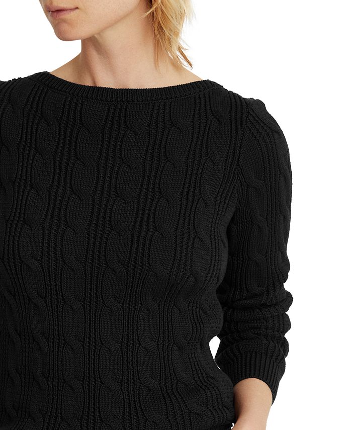 Lauren Ralph Lauren CableKnit Boatneck Sweater & Reviews Sweaters