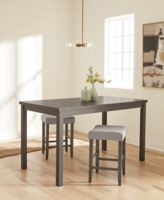 Macy's - Max Meadows Gathering Height 3-Pc Dining Set ( Table + 2 Gathering Stools)