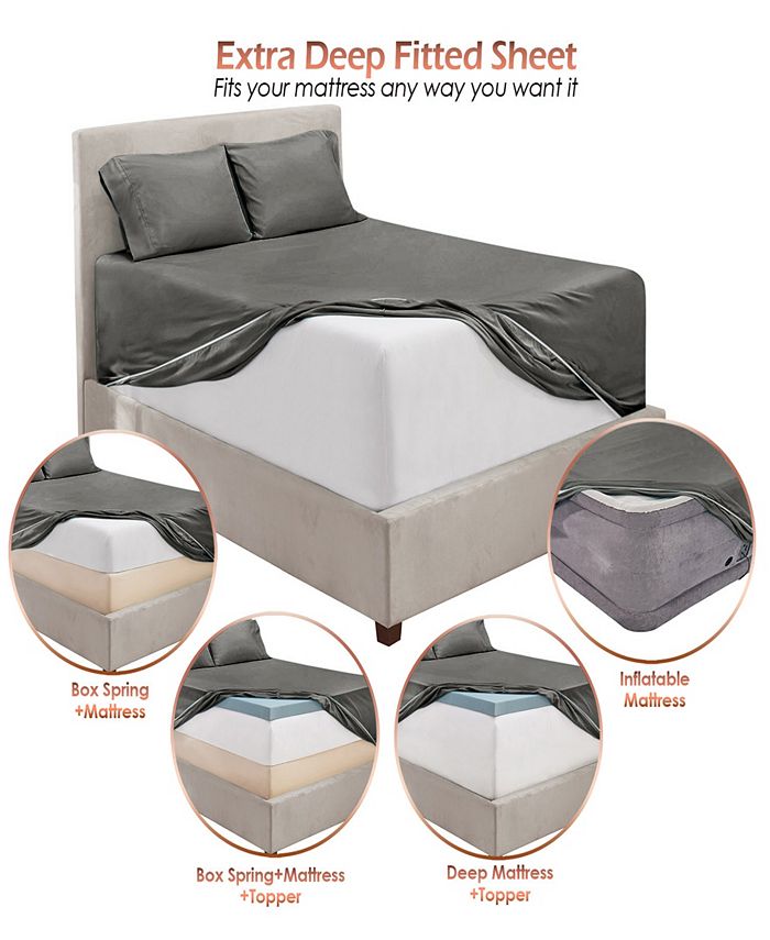 Nestl Bedding 4 Piece Extra Deep Pocket Bed Sheet Set Twin Macys 7994