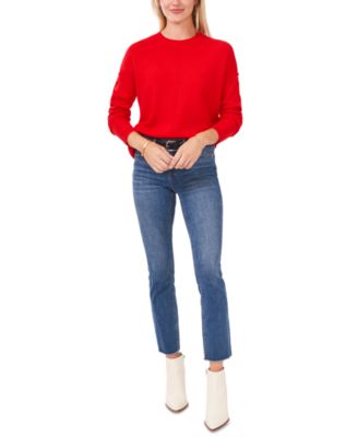 Women's Cozy Crewneck Long-Sleeve Extend-Shoulder Sweater