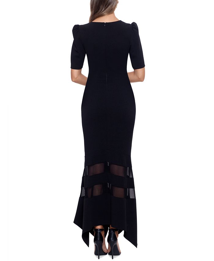 XSCAPE Illusion Fit & Flare Gown Macy's