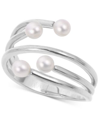 Macy's - Cultured Freshwater Pearl (3-1/2-4mm) Wrap Ring in Sterling Silver