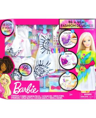 Barbie Tie-Dye Be a Real Fashion Designer Doll Clothes Designing Kit, 19 Pieces