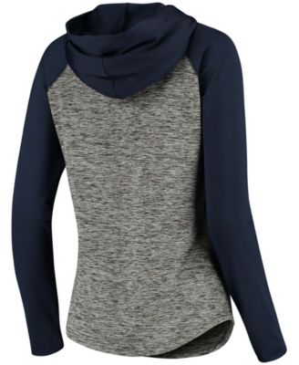 Women's Heathered Gray-College Navy Seattle Seahawks Championship Ring Pullover Hoodie