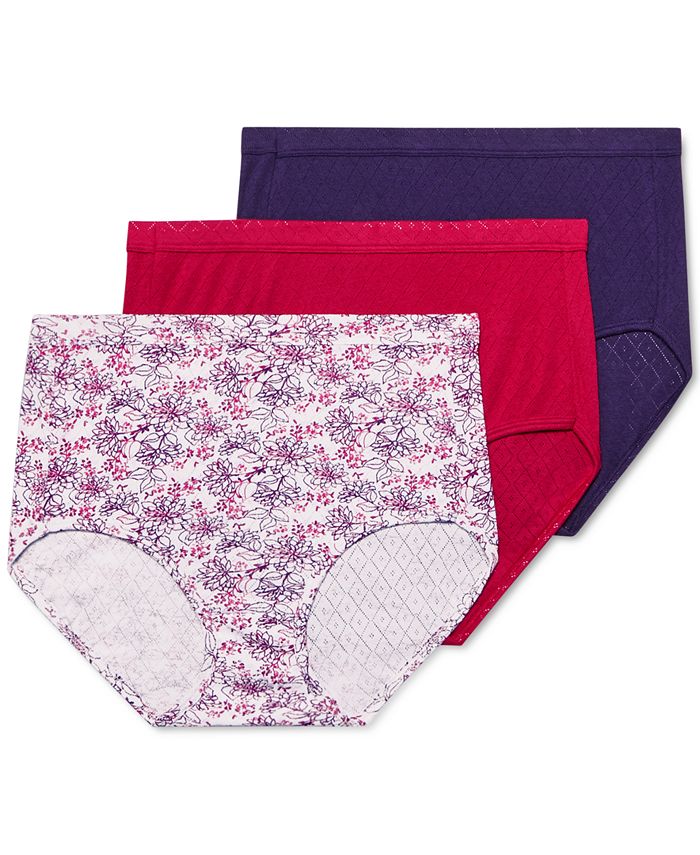 Jockey Elance Breathe Brief 3 Pack Underwear 1542, Extended Sizes Macy's