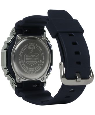 Men's Black & Silver-Tone Strap Watch 45.2mm