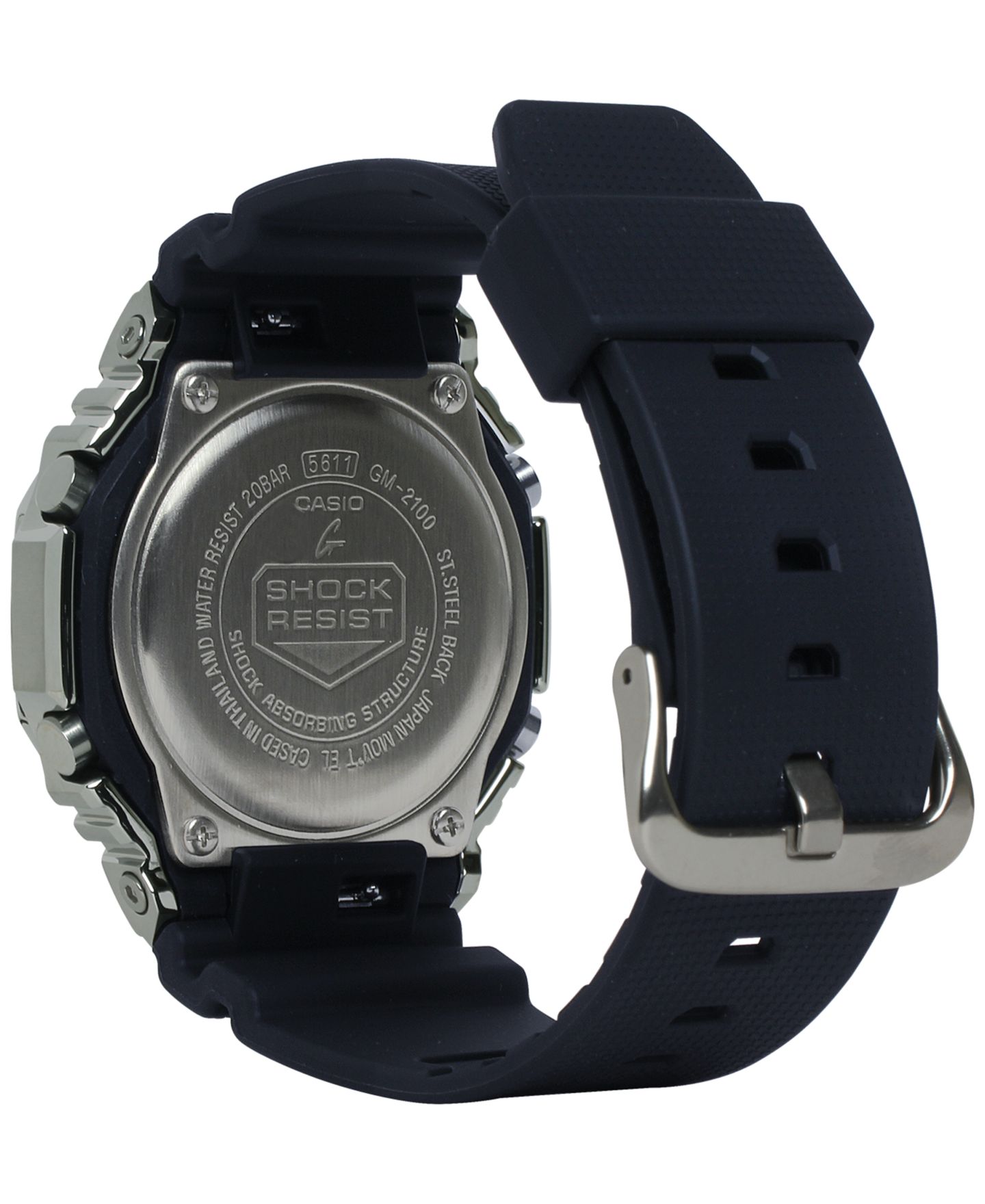 Мужские часы G-Shock Black & Silver-Tone Strap Watch 45.2mm — фото 2