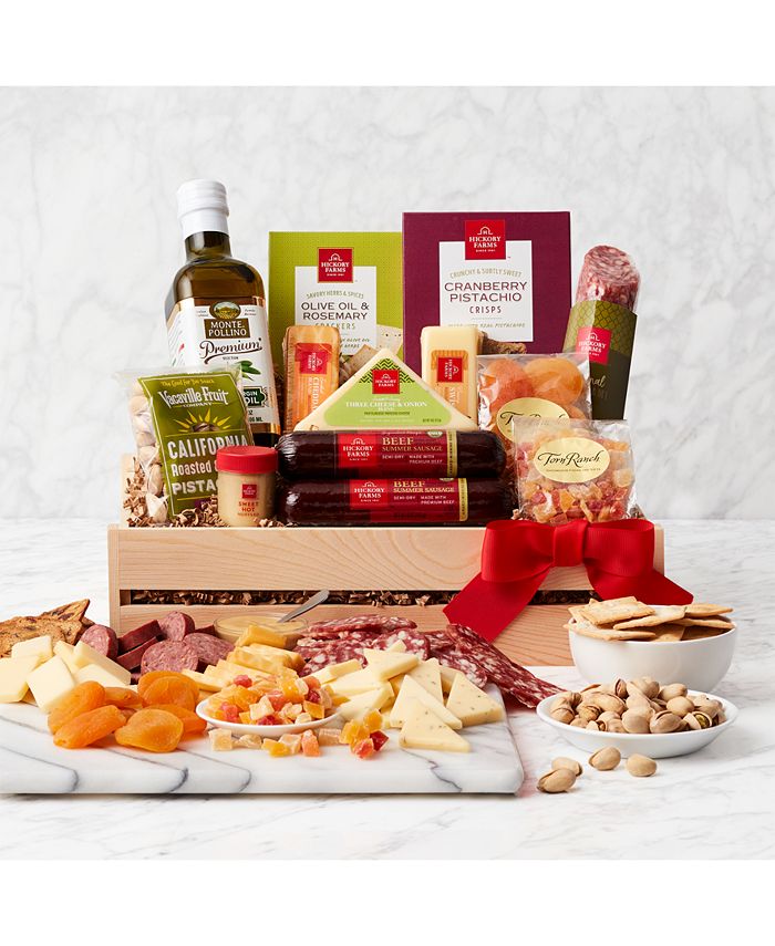 Hickory Farms Holiday Deluxe Meat & Cheese Gift Crate & Reviews Food