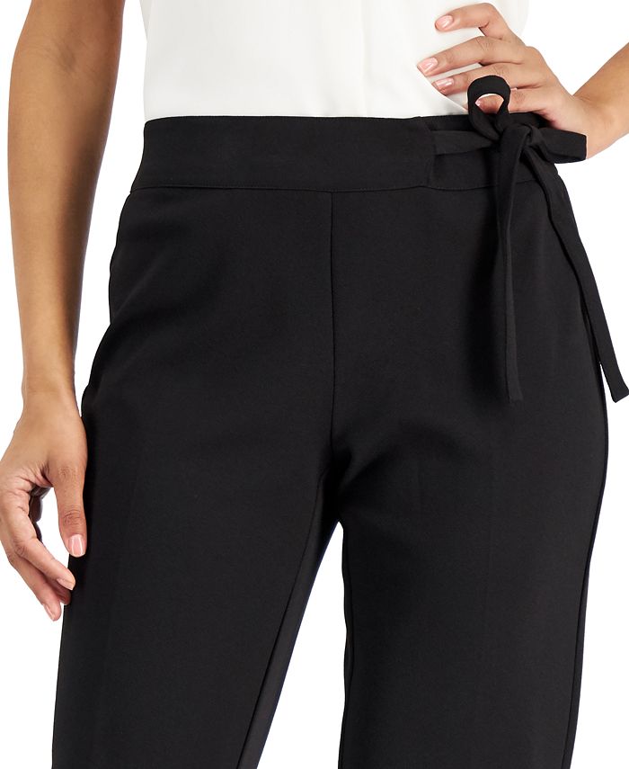 Black Side Tie On Pants