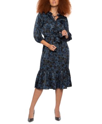 Black Tape - Snakeskin-Print Dress