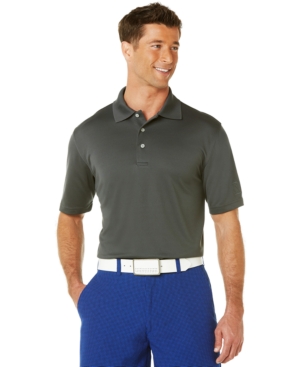 Pga Tour Men's Airflux Solid Golf Polo Shirt
