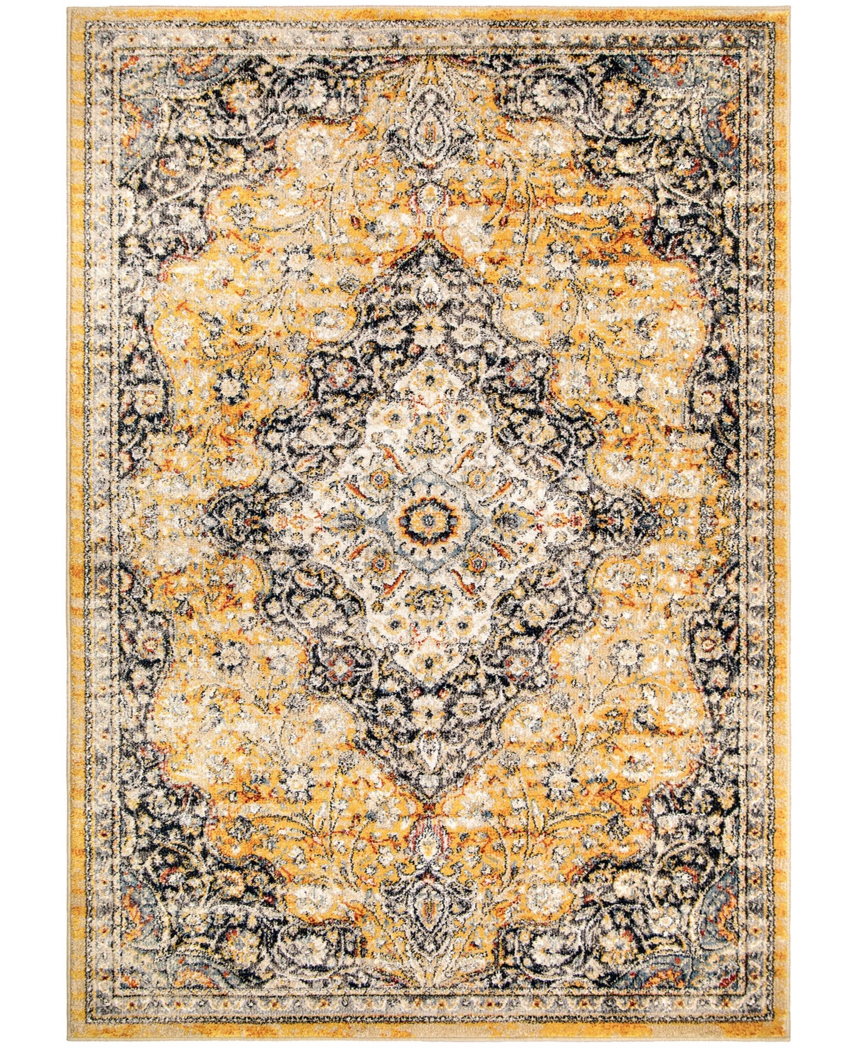 Orian Gemstones Cressida 7'10in x 10'10in Area Rug - Gold-Tone