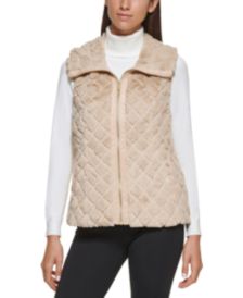 Quilted Faux Fur Vest