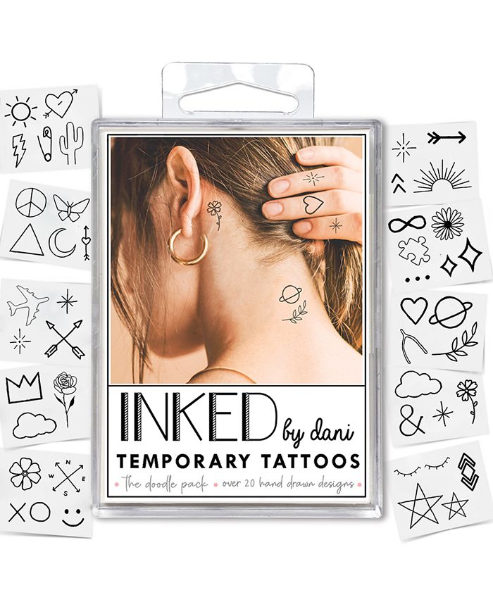 INKED BY DANI Doodle Pack Temporary Tattoos Macy's