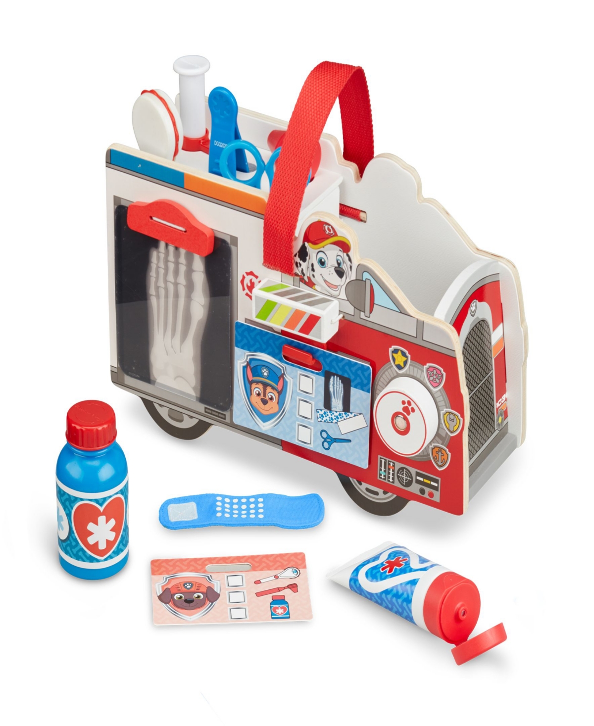 Melissa & Doug Kids' Paw Patrol Marshall's Rescue 14 Piece Caddy Play Set In No Color