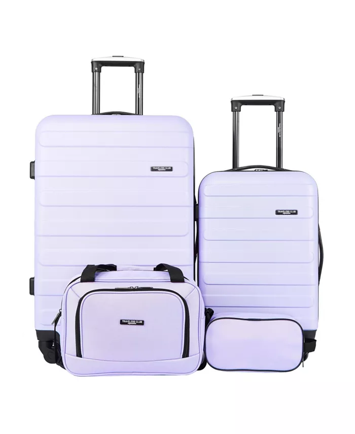 Four lilac luggage pieces