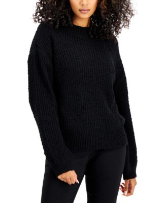 Alfani Fuzzy Mock Neck Sweater, Created for Macy's - Macy's