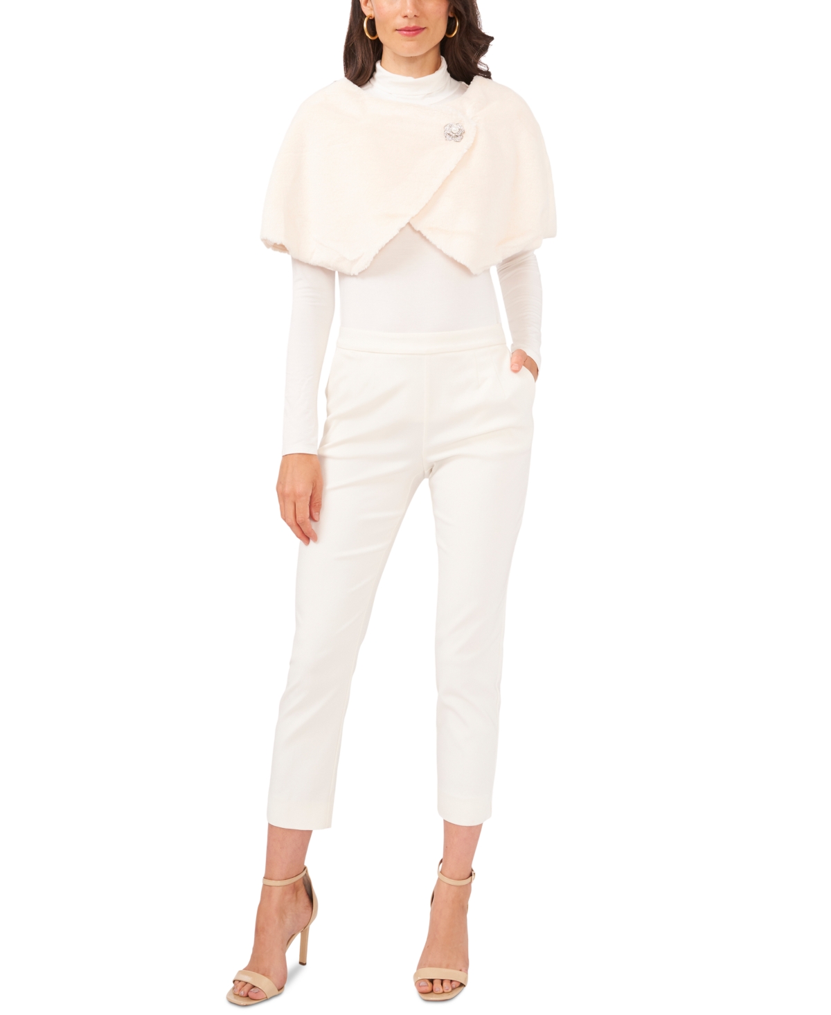 Msk Faux-Fur Shrug