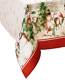 Snowman Winterland Holiday Snowflake Rectangle Tablecloth