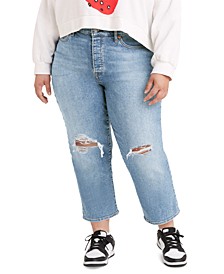 Trendy Plus Size Wedgie Straight-Leg Jeans
