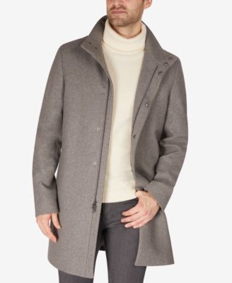 Calvin Klein Men's Mayden Slim-Fit Overcoat - Grey