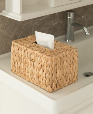Water Hyacinth Wicker Rectangular Tissue Box Cover