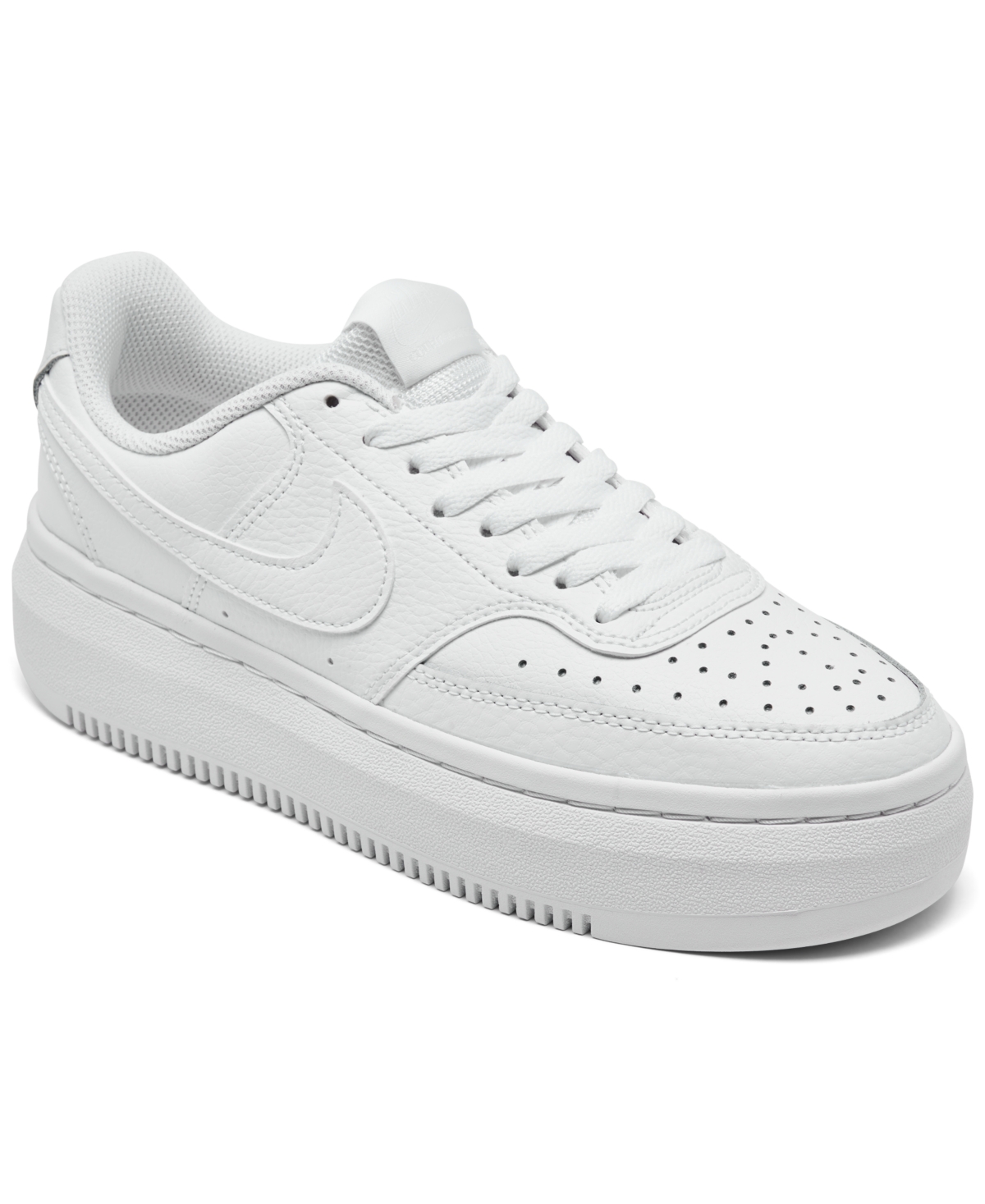 Shop Nike Women's Court Vision Alta Leather Platform Casual Sneakers From Finish Line In White