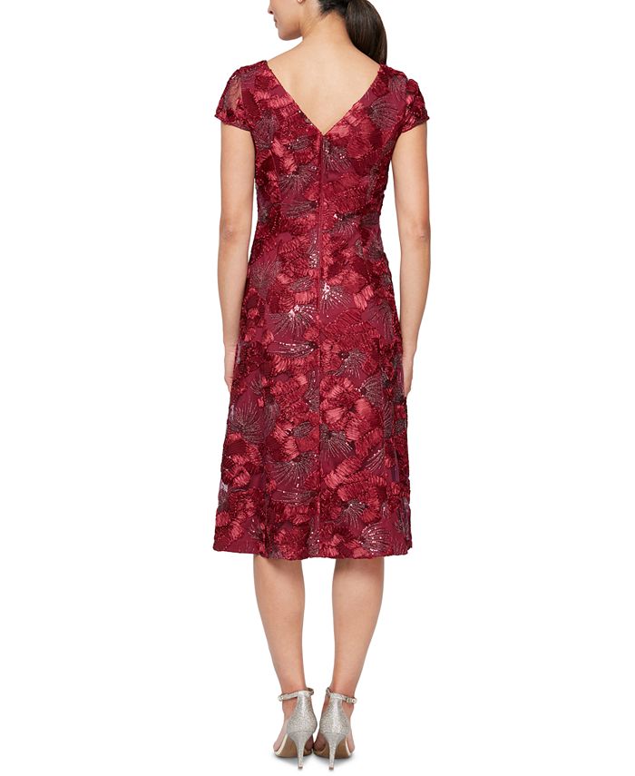 Alex evenings floral soutache gown cheap