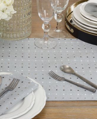 Table Runner with Stitched Line Design, 54" x 16"