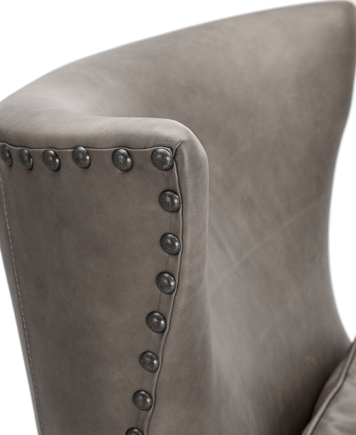 Furniture CLOSEOUT! Genevie 30" Leather Chair and Ottoman, Created for