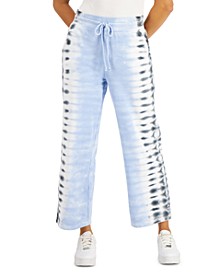Petite Cropped Tie-Dyed Sweatpants, Created for Macy's