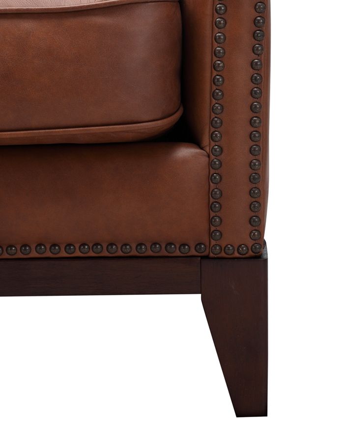 Furniture Maisley 57" Leather Settee, Created for Macy's & Reviews