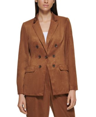Calvin Klein Faux Suede Blazer In 
