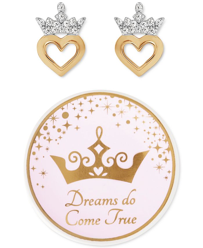 Wholesale 18K Rose Gold Filled Clear Zirconia Crystal Love Heart Stud Earrings 