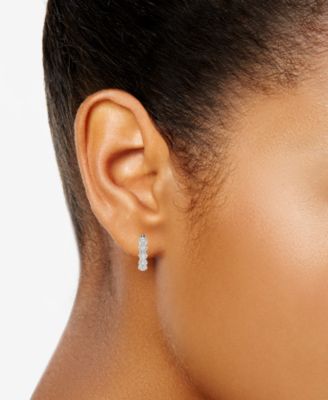 Diamond Halo Hoop Earrings (1/2 ct. t.w.) in 14k White or Yellow Gold