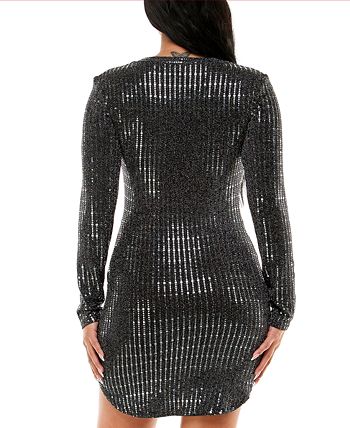 B Darlin Womens Trendy Plus Size Metallic Bodycon Dress Black Size 20 main image 0