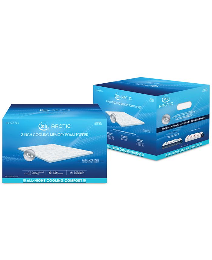 Serta Arctic 25x Cooling 2" Memory Foam Full Mattress Topper & Reviews