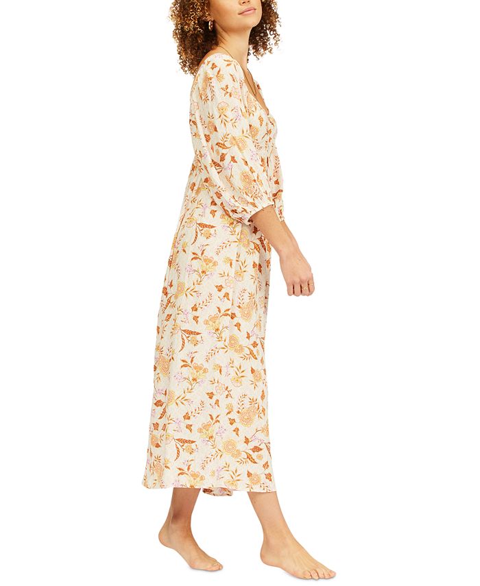 Billabong Juniors' Swept Away Printed Midi Dress & Reviews Dresses