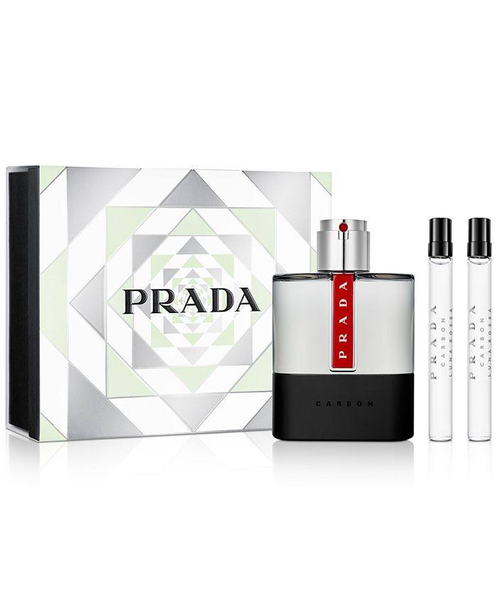 PRADA Men's 3-Pc. Luna Rossa Carbon Eau de Toilette Gift Set - Macy's