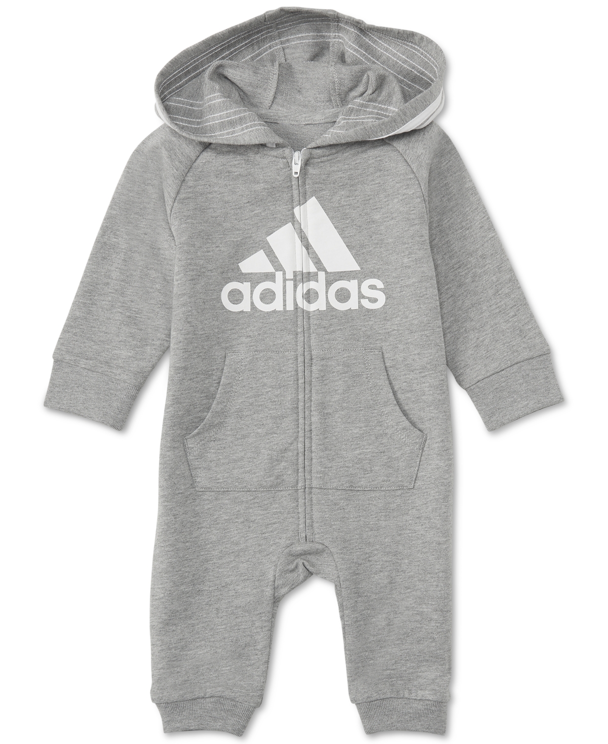 adidas Baby Boys or Baby Girls Logo Full Zip Hooded Coverall